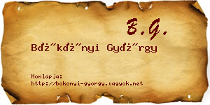 Bökönyi György névjegykártya